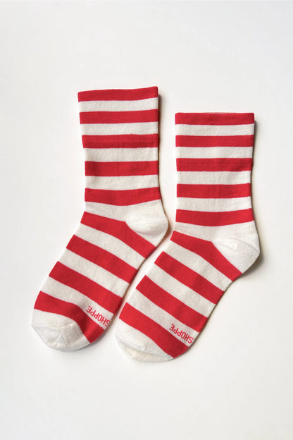 Wally Sock - Cream / Red
