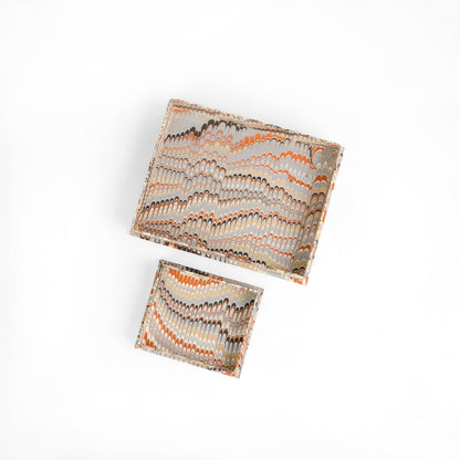 Marbled Scallop Desk Tray Set - Orange Mountain