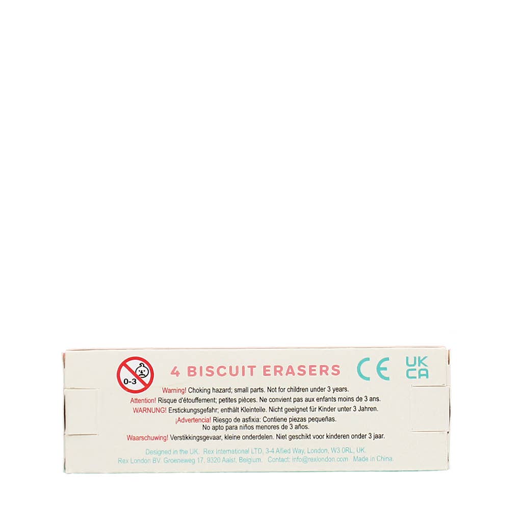 Erasers Set of 4 - Biscuits