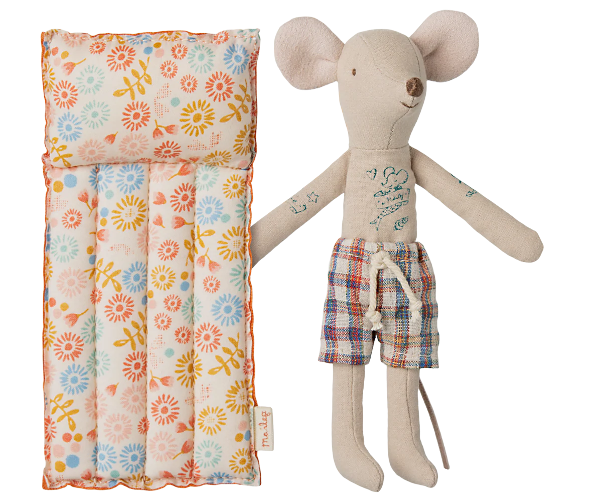Beach Mouse with Air Mattress - Dad