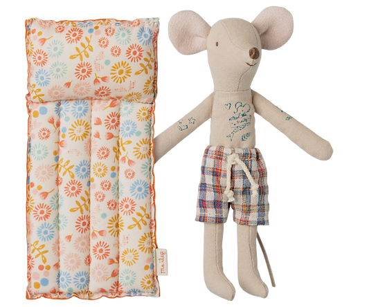Beach Mouse with Air Mattress - Dad