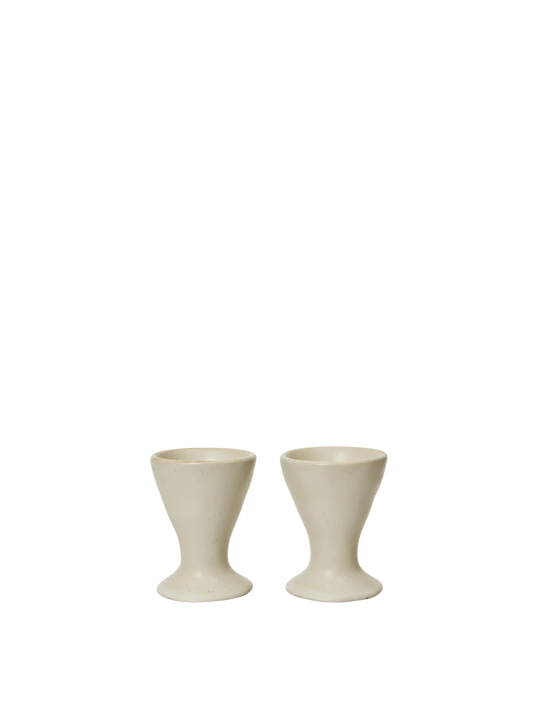 Flow Egg Cups - White Set of Two