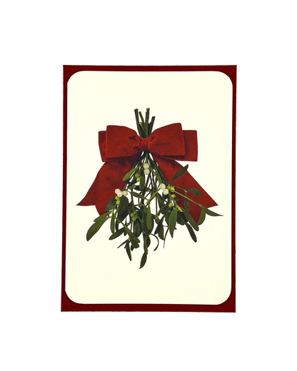 Mistletoe Bow - Christmas Greeting Card