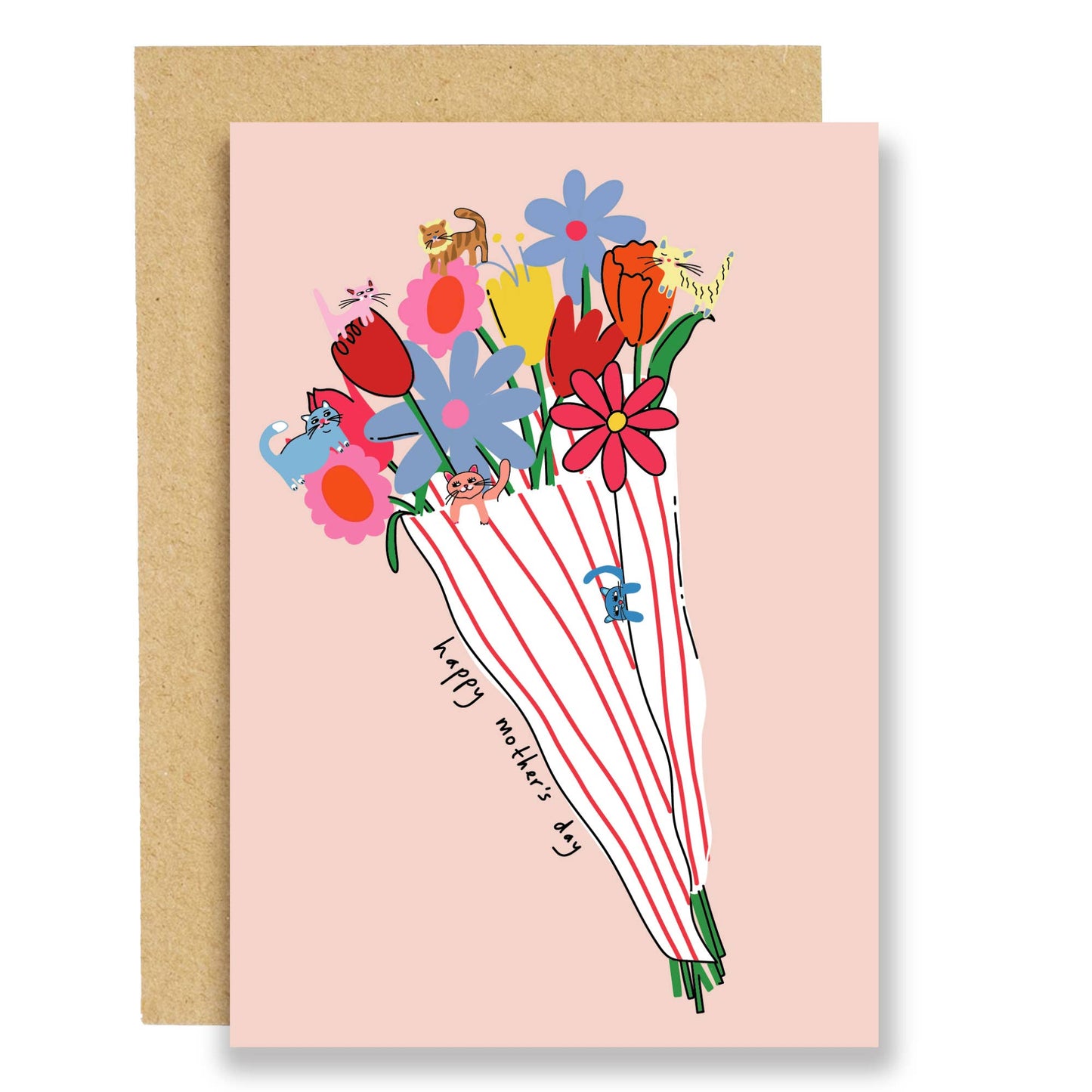 Mother's Day Cat Bouquet - Greeting Card