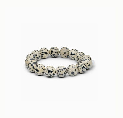 Chunky Beaded Bracelet - Dalmatian