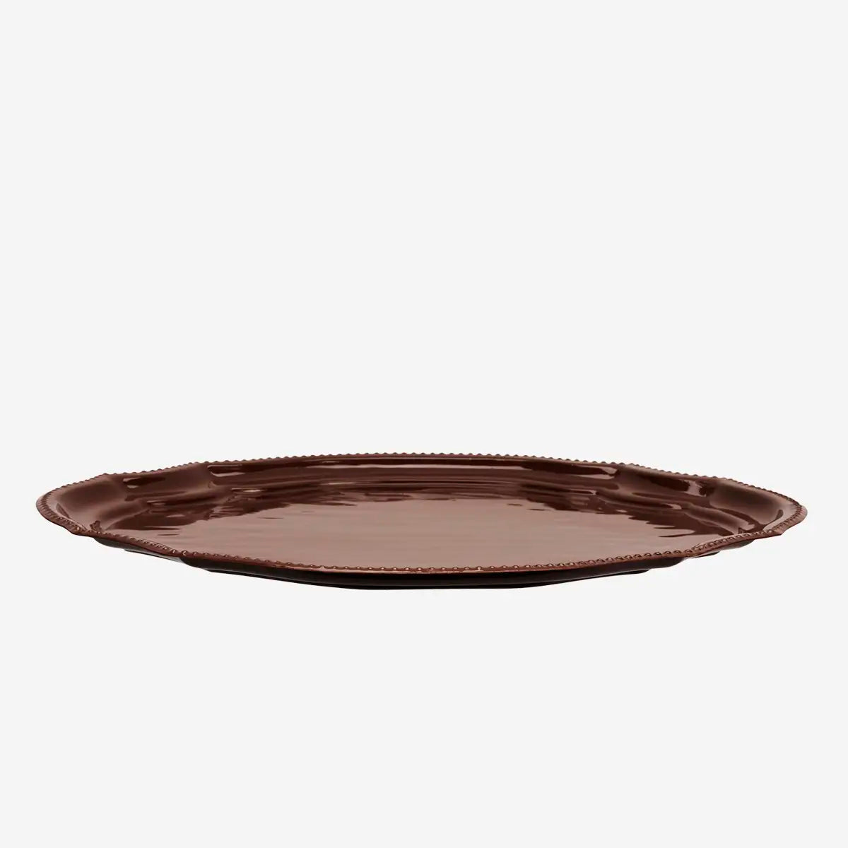 Oval Enamel Tray - Rust