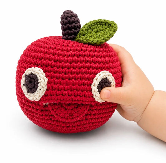 Crochet Rattle - Apple