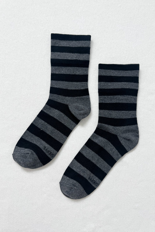 Wally Sock - Charcoal / Black