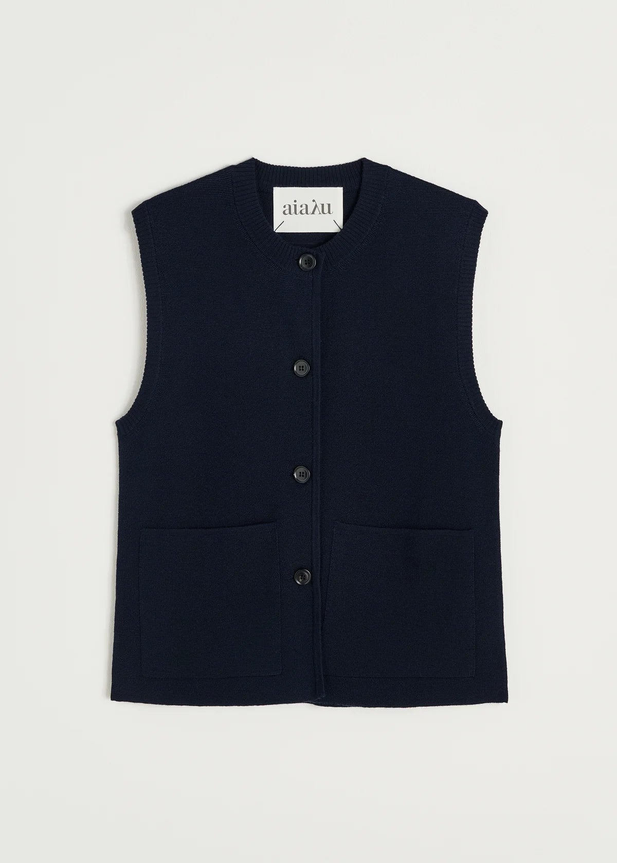 Elva Gilet- 100% Merino Wool / Navy