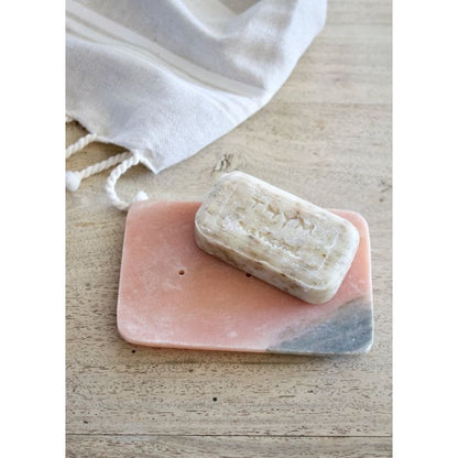 Pink Marble Soap Dish