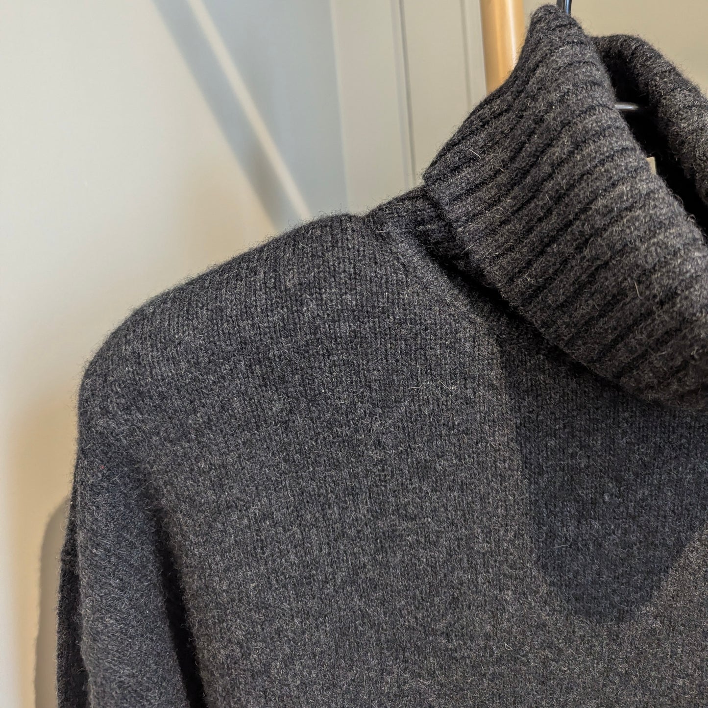 Jumper 1234 - Oversized Roll Collar /  Charcoal