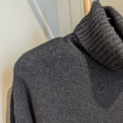 Jumper 1234 - Oversized Roll Collar /  Charcoal