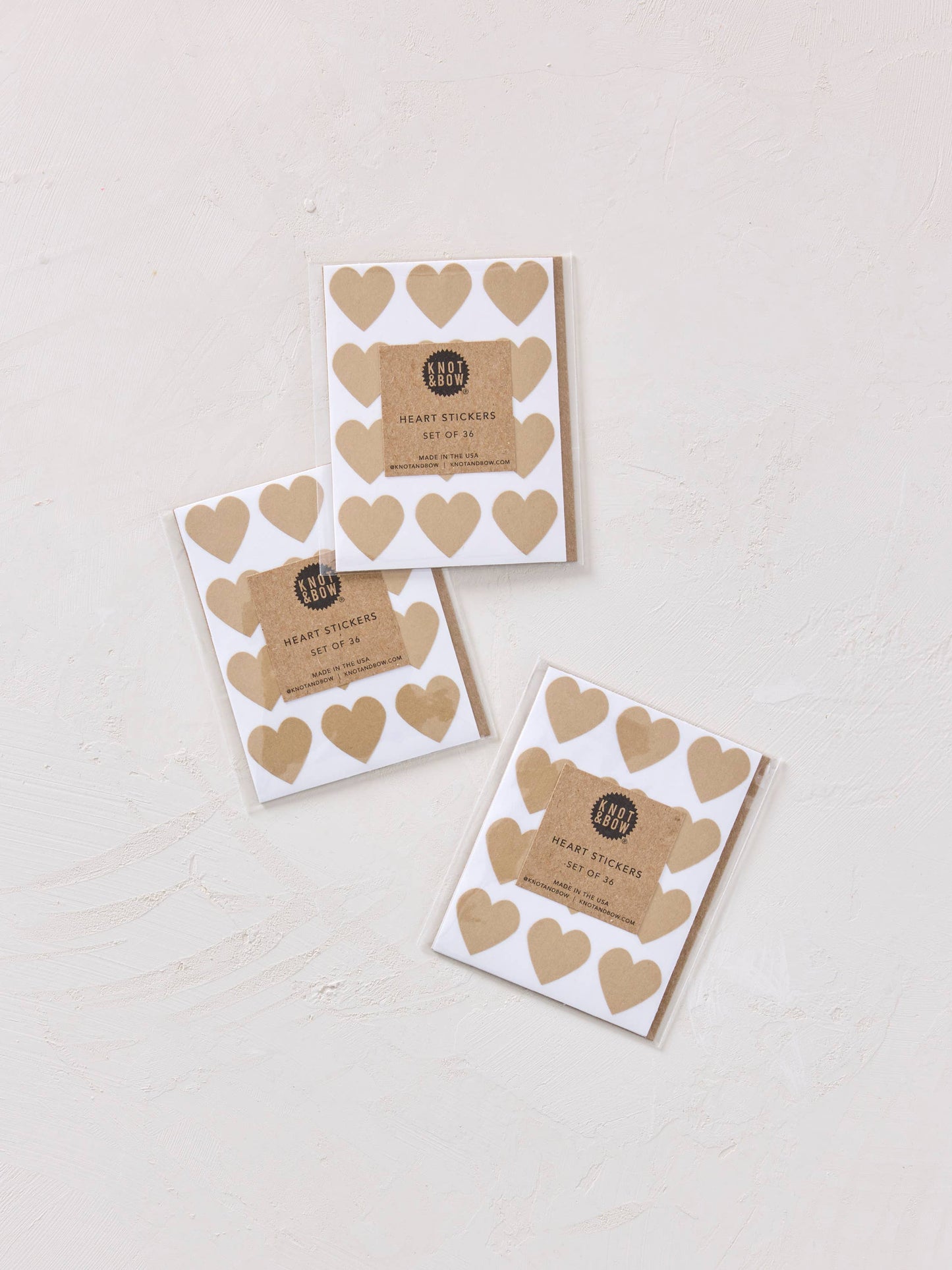 Kraft Heart Stickers