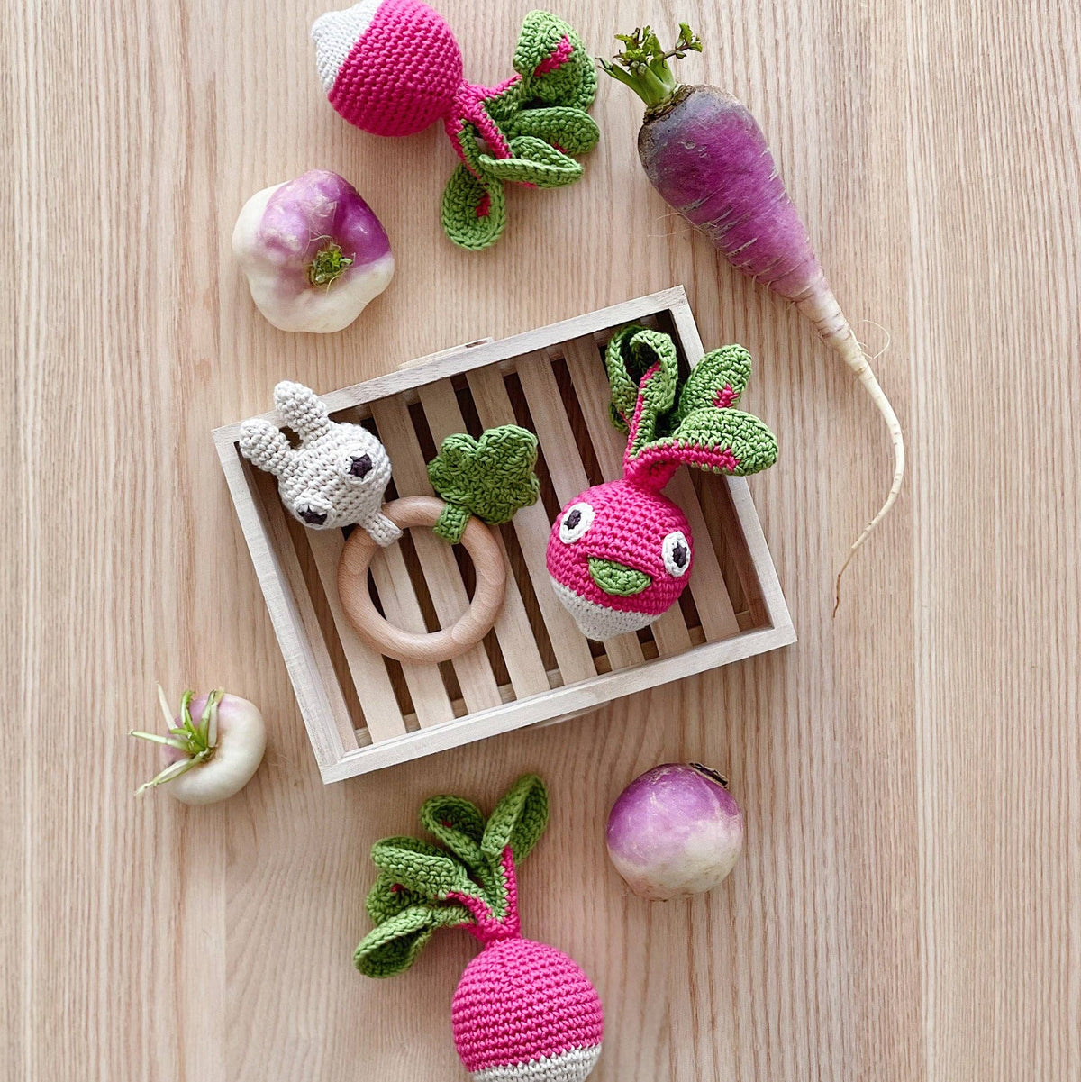 Crochet Rattle - Radish