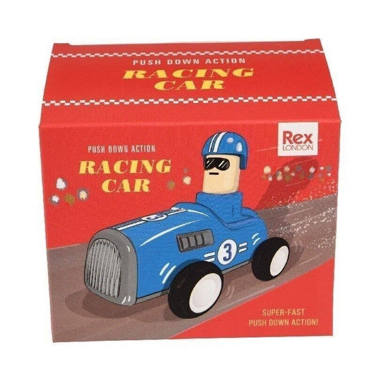 Push Down Action Racing Car - Blue