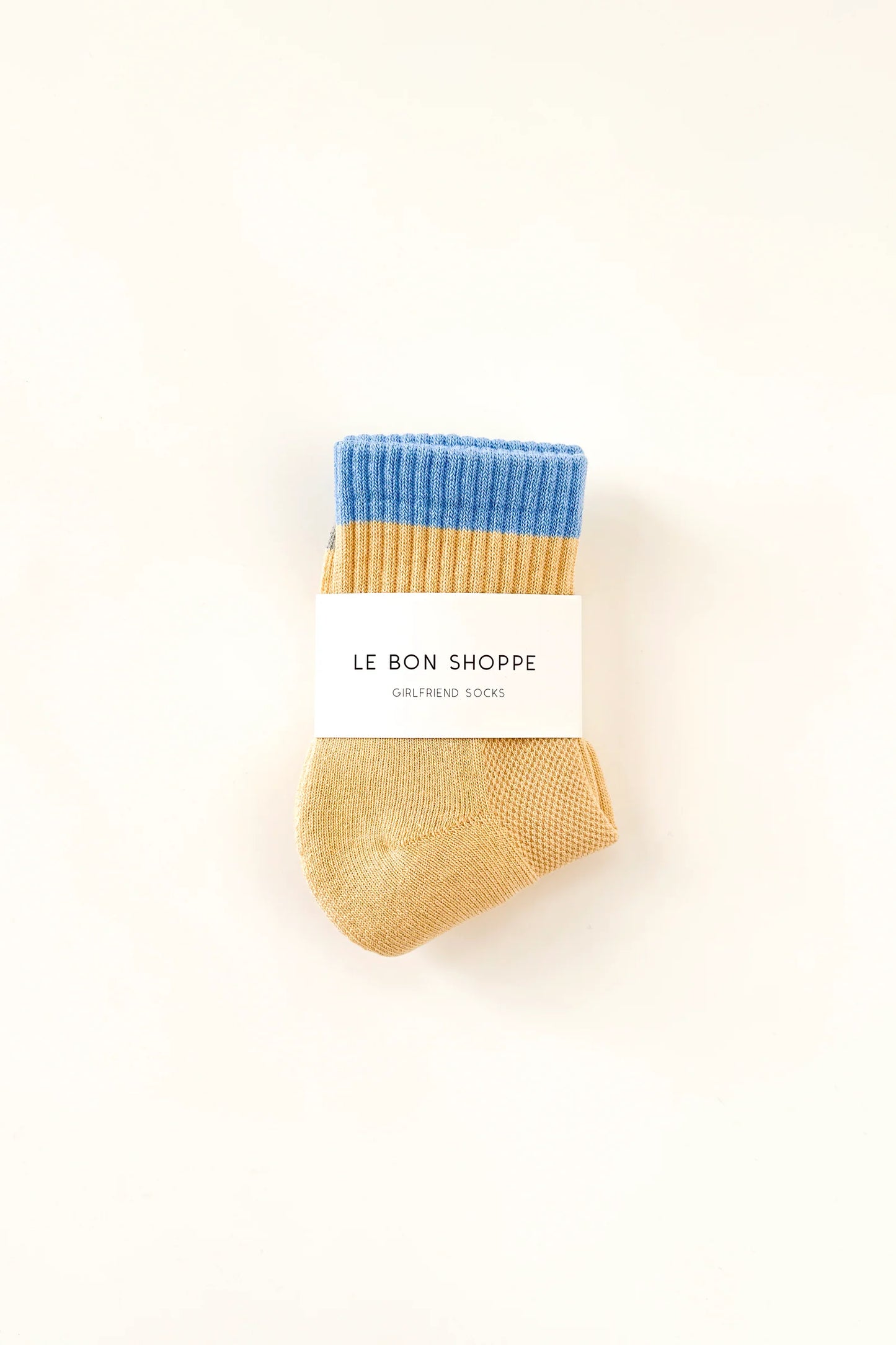 Girlfriend Ankle Sock - Butter Yellow / Blue