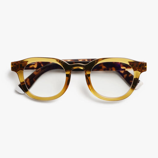 Andy / Blue Light Glasses - Olive and Tortoise Combi