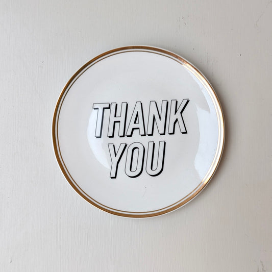 Thank you plate