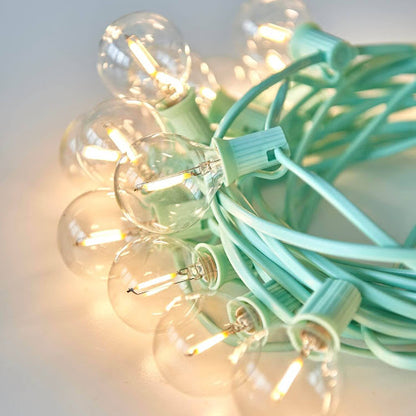 Teal Blue Festoon Lights - String of 15