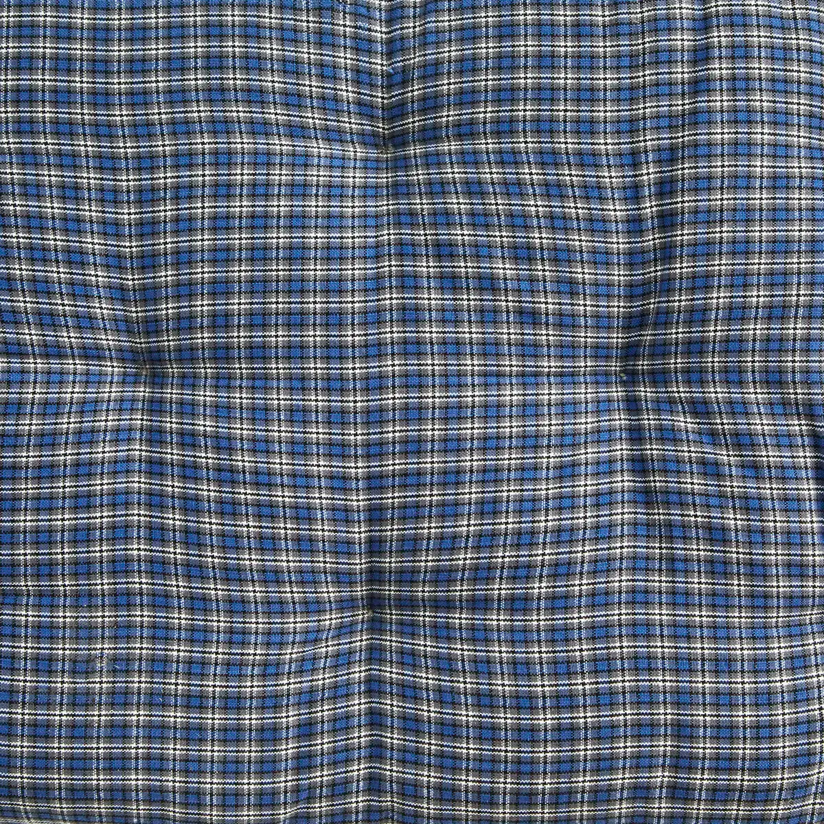 Checked Cotton Mattress Small - Blue Check