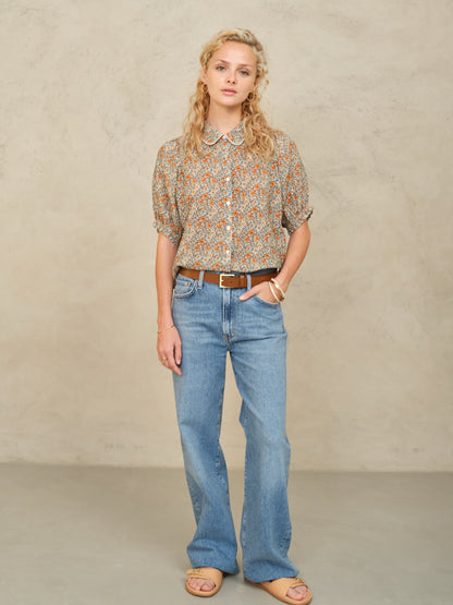 Jaci Print Collared Short Sleeve