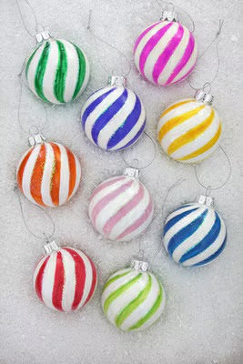 Candy Striped Decoration - Assorted