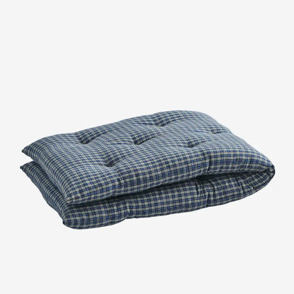 Checked Cotton Mattress Small - Blue Check