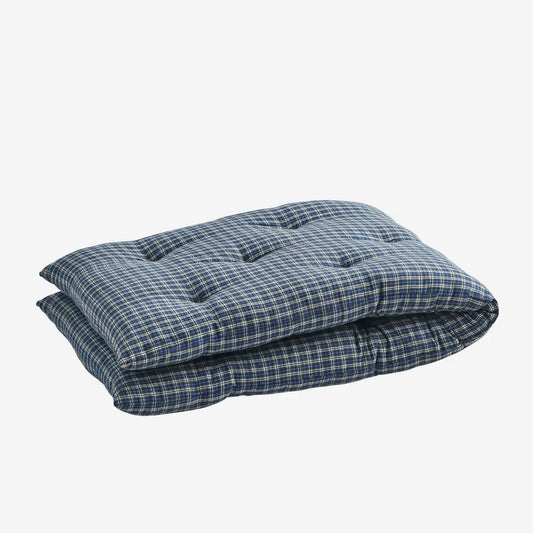 Checked Cotton Mattress Small - Blue Check