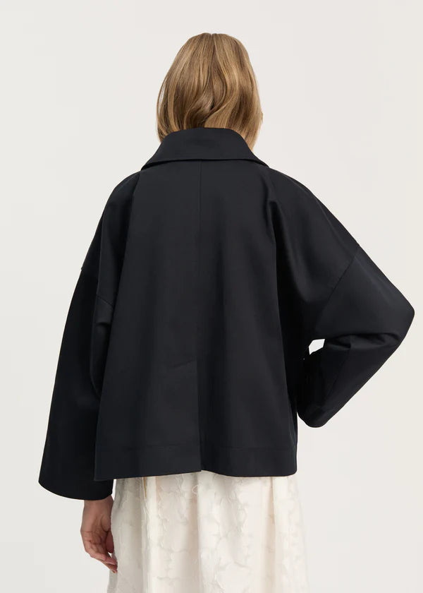 Ritu Jacket Twill - Black Navy