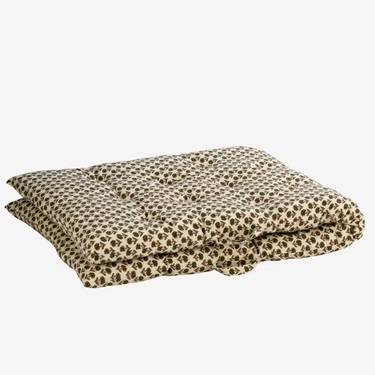Cotton Mattress - Cream & Green Floral