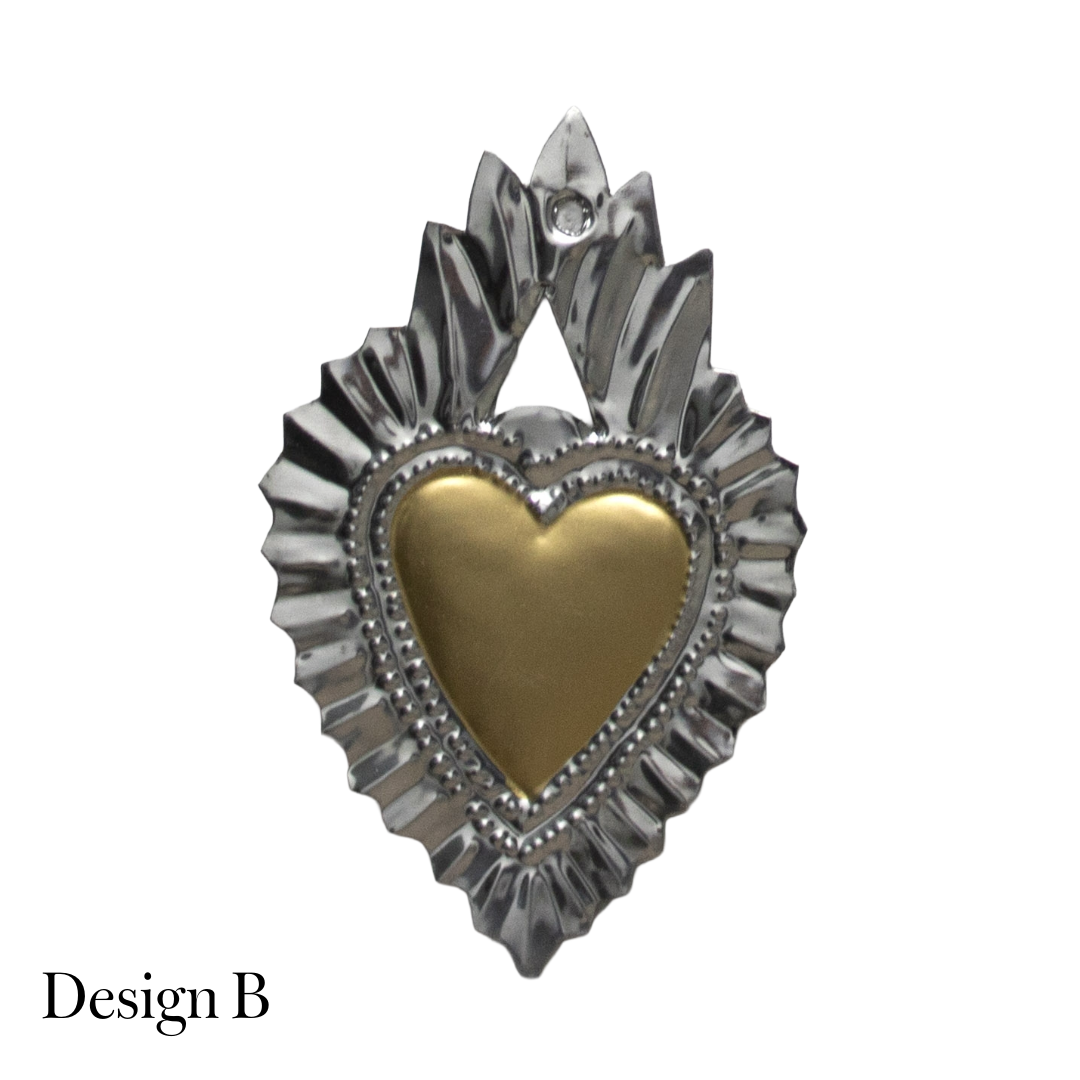 Recycled Metal Tin Hearts