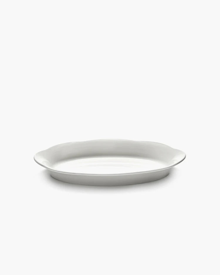 Small Oval Serving Plate - White