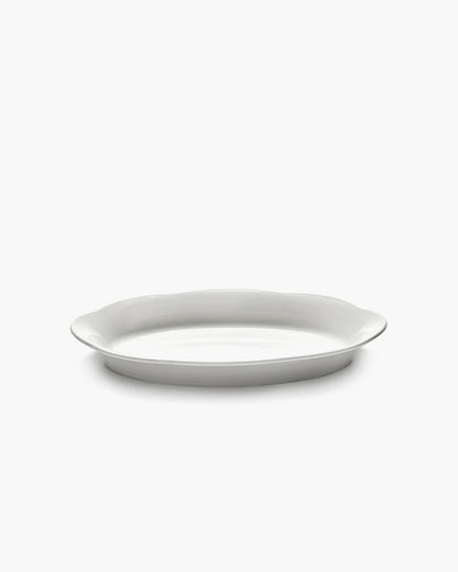 Small Oval Serving Plate - White