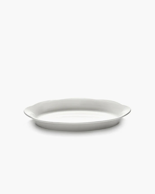 Small Oval Serving Plate - White