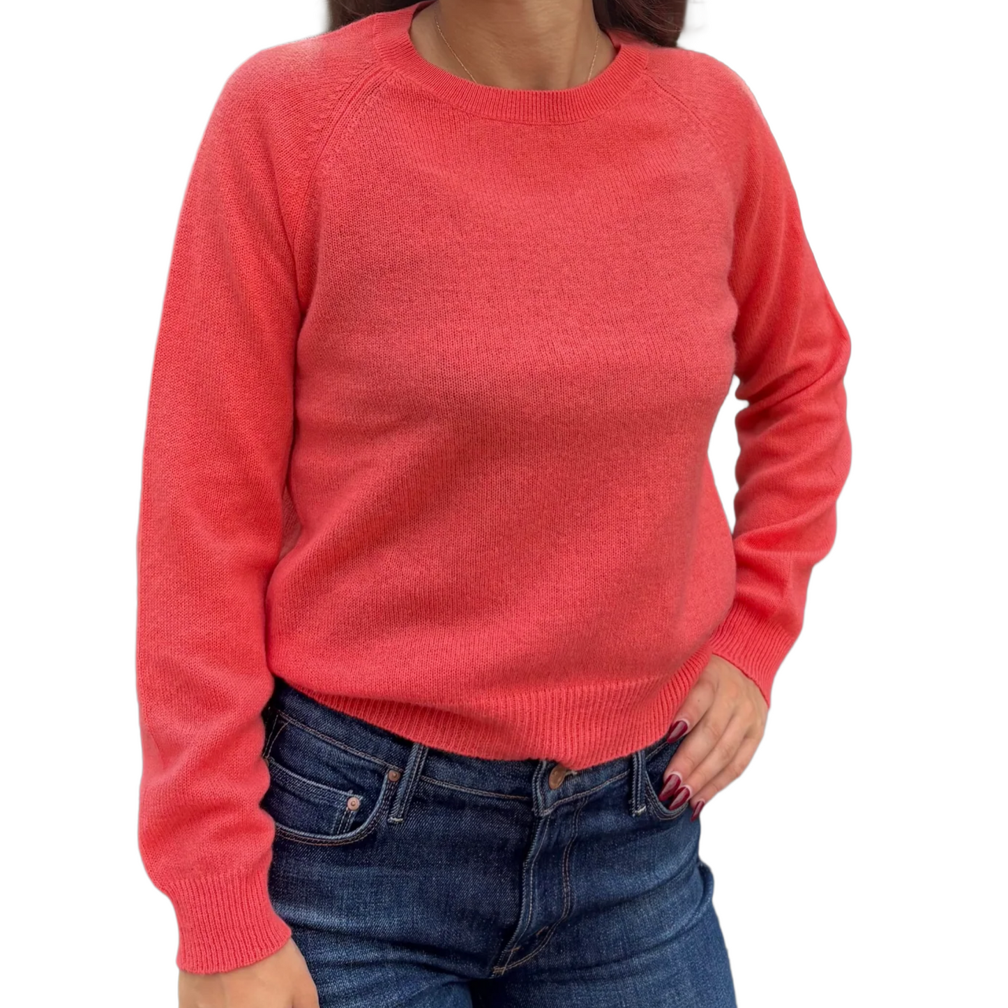 Crop Crew Jumper / Cerise