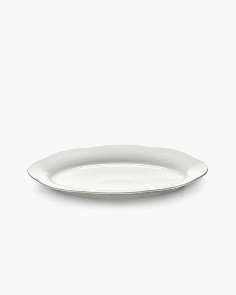 Oval Serving Plate - White