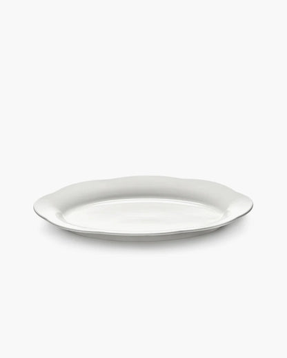 Oval Serving Plate - White
