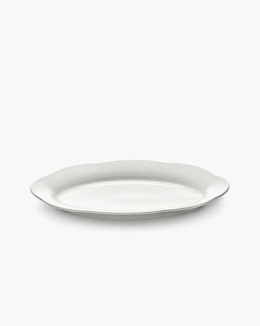 Oval Serving Plate - White
