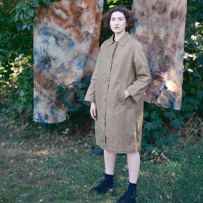 Oversized Waxed Louis Coat - Sand