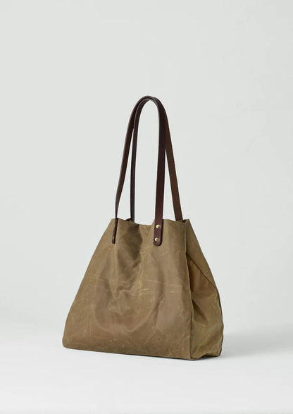 Midi Tote - Sand/Chestnut