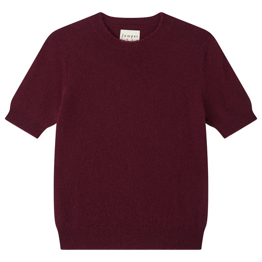 Distressed T-shirt / Burgundy