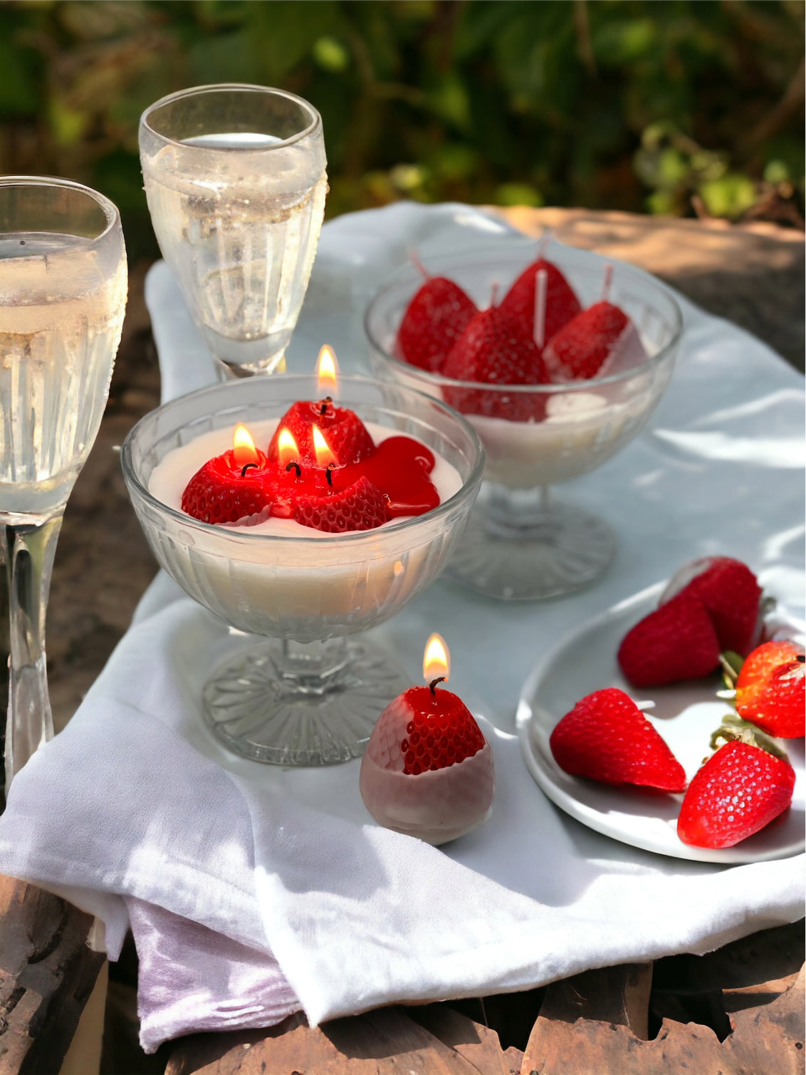 Strawberries & Cream Dessert Candle