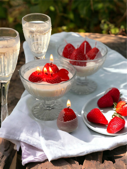 Strawberries & Cream Dessert Candle
