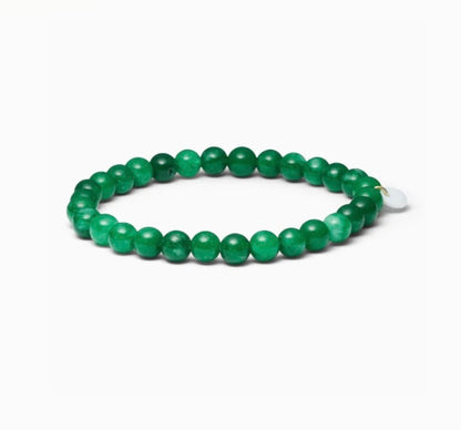 Medium Beaded Bracelet - Green Jade