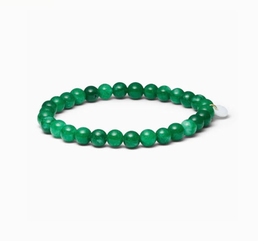 Medium Beaded Bracelet - Green Jade
