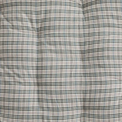 Cotton Mattress- Stone & Green Check