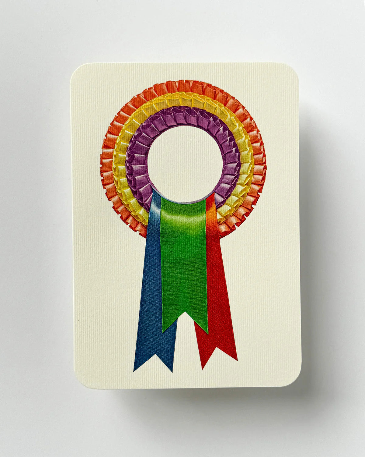 Rainbow Rosette - Greeting Card