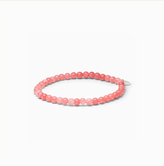 Petite Beaded Bracelet - Redstone Quartz