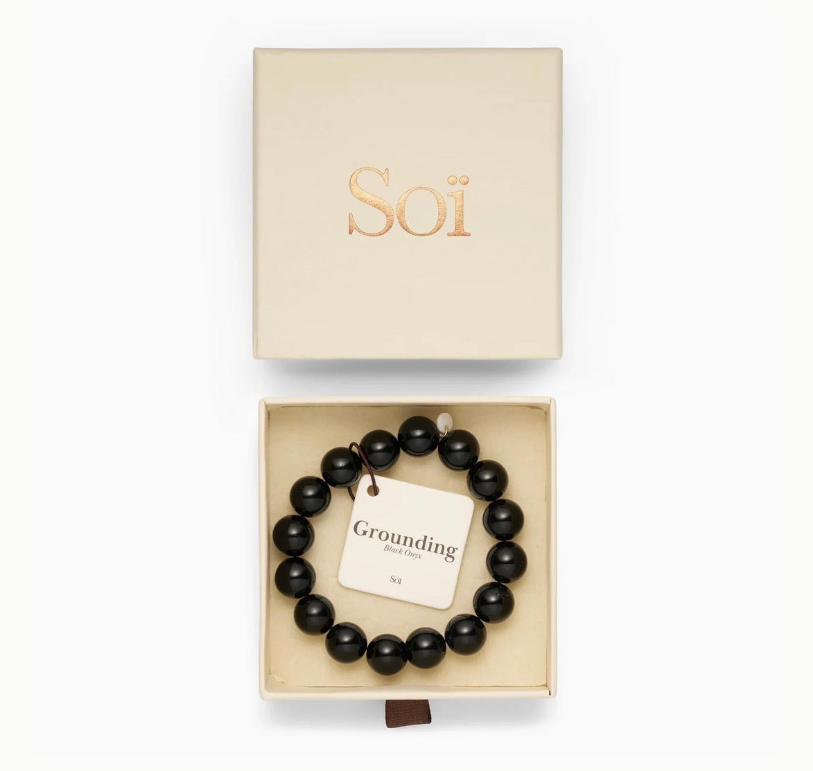 Chunky Beaded Bracelet - Black Onyx