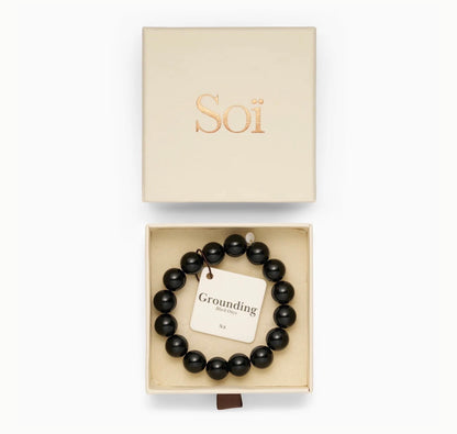 Chunky Beaded Bracelet - Black Onyx